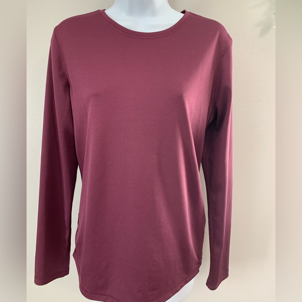 Athletic Works Maroon Long Sleeve Shirt